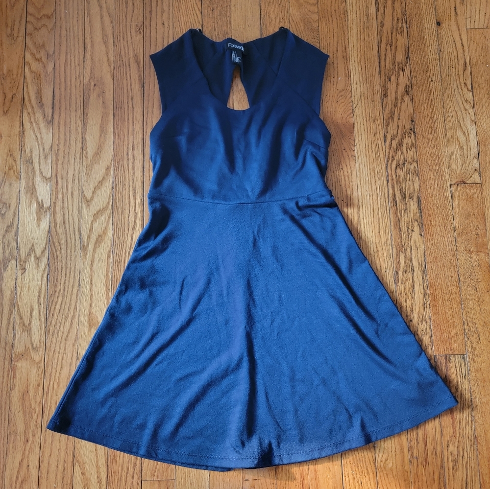 Navy A-line Formal Dress Size S Forever 21